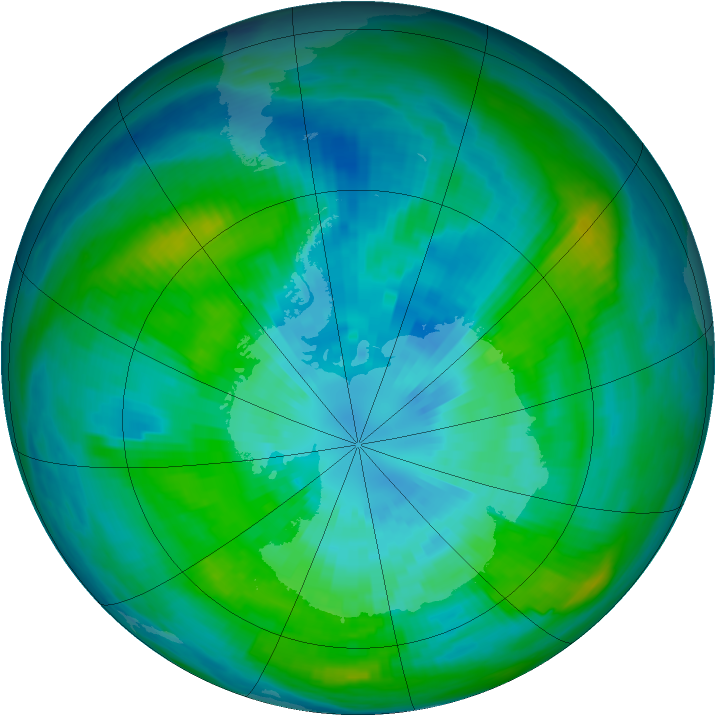 Antarctic ozone map for 26 March 1979